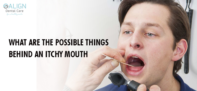 What are the possible things behind an itchy mouth